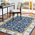 thumbnail image 2 of SAFAVIEH Micro-Loop Lavina Medallion Area Rug, Blue/Ivory, 5' x 8', 2 of 11