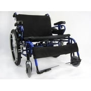 Karman Healthcare KM-BT10-22W BT-10 22 in. seat Foldable Wheelchair with Detachable Footrests