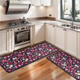 thumbnail image 3 of Kitchen Rugs Sets Of 2,Dark Blue Christmas Pattern Anti Fatigue Kitchen Mat Rugs Non Slip Washable,Decorative Kitchen Floor Mats for Kitchen,Sink,Laundry,17"x47"+17"x47", 3 of 5