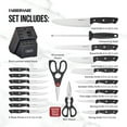 thumbnail image 4 of Farberware 20-Piece Triple Riveted Cutlery Knife Block Set with Kitchen Shears, Black, 4 of 15