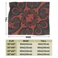 thumbnail image 3 of DouZhe Ultra-Soft Micro Fleece Lightweight Flannel Bed Blanket, Fractal Dark Spiral Vortex Print Cozy Warm Throw Blankets, 50"x40", 3 of 7