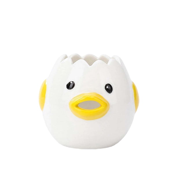 Separador de huevos de gallina de cerámica para repostería y cocina; filtro para yema y clara