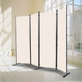 thumbnail image 6 of ZXNYH Room Divider, 4 Panel Folding Privacy Screens with Wider Support Feet, 6 Ft Portable Room Partition for Room Separator, 88" W X 71" H, Black, 6 of 7