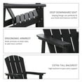 thumbnail image 5 of Outsunny Adirondack Chair, All-Weather HDPE Lounger, Black, 5 of 10