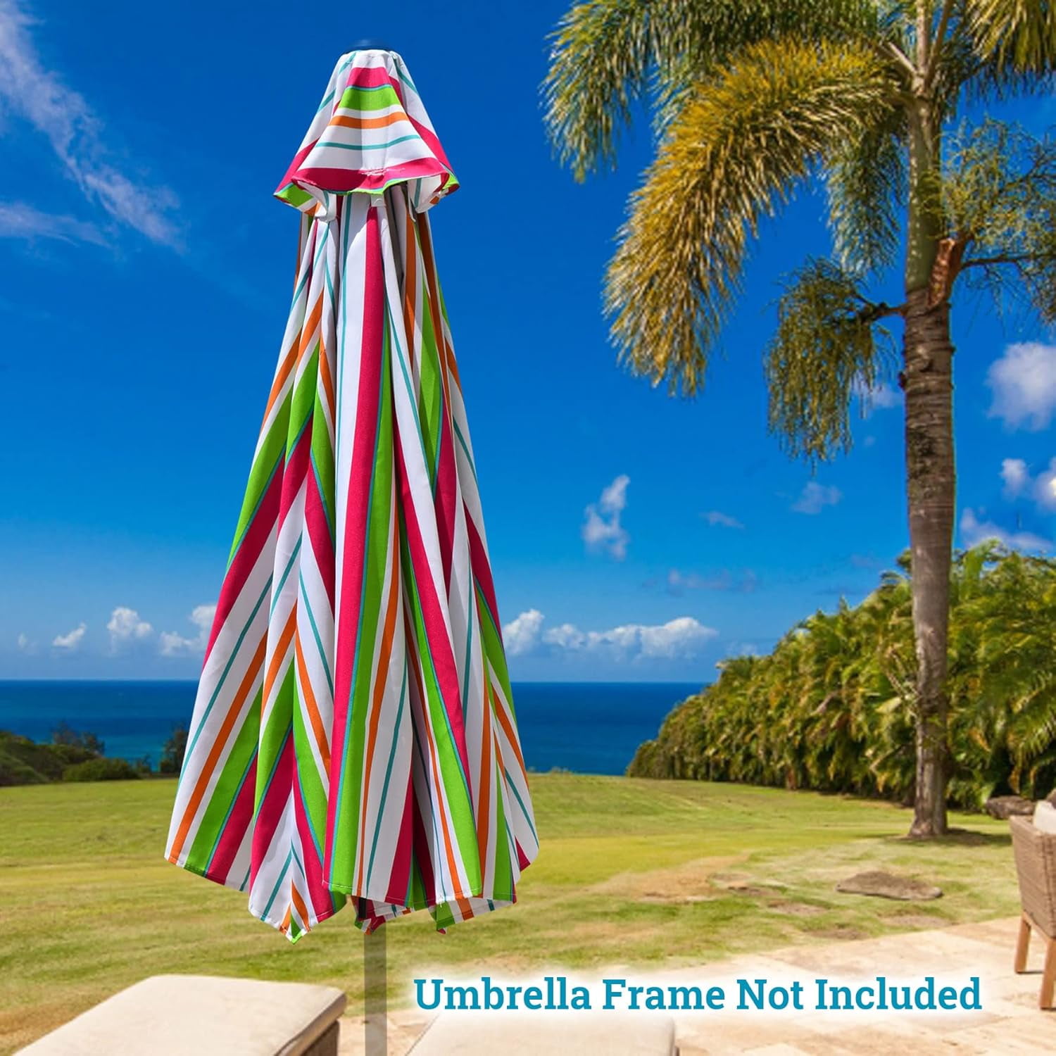 SOLAXO 9ft Umbrella Cover Only for 8 Rib Outdoor Patio Umbrella Replacement Canopy Top