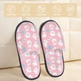thumbnail image 2 of House Slippers for Women Men - seamless pattern pink glamour Lightweight House Shoes Fuzzy Slippers, Soft Slip-On Cozy House Slippers for Woman Indoor Outdoor, 2 of 7