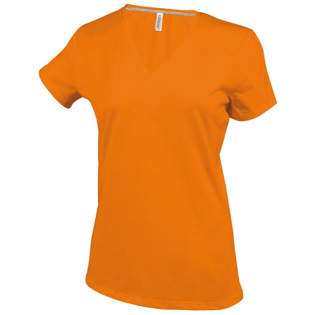Kariban T-Shirt à Manches Courtes Col en V pour Femmes