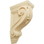 Ekena Millwork 4 3/4"W x 8"D x 13 1/4"H Large Fig Leaf Corbel, Maple