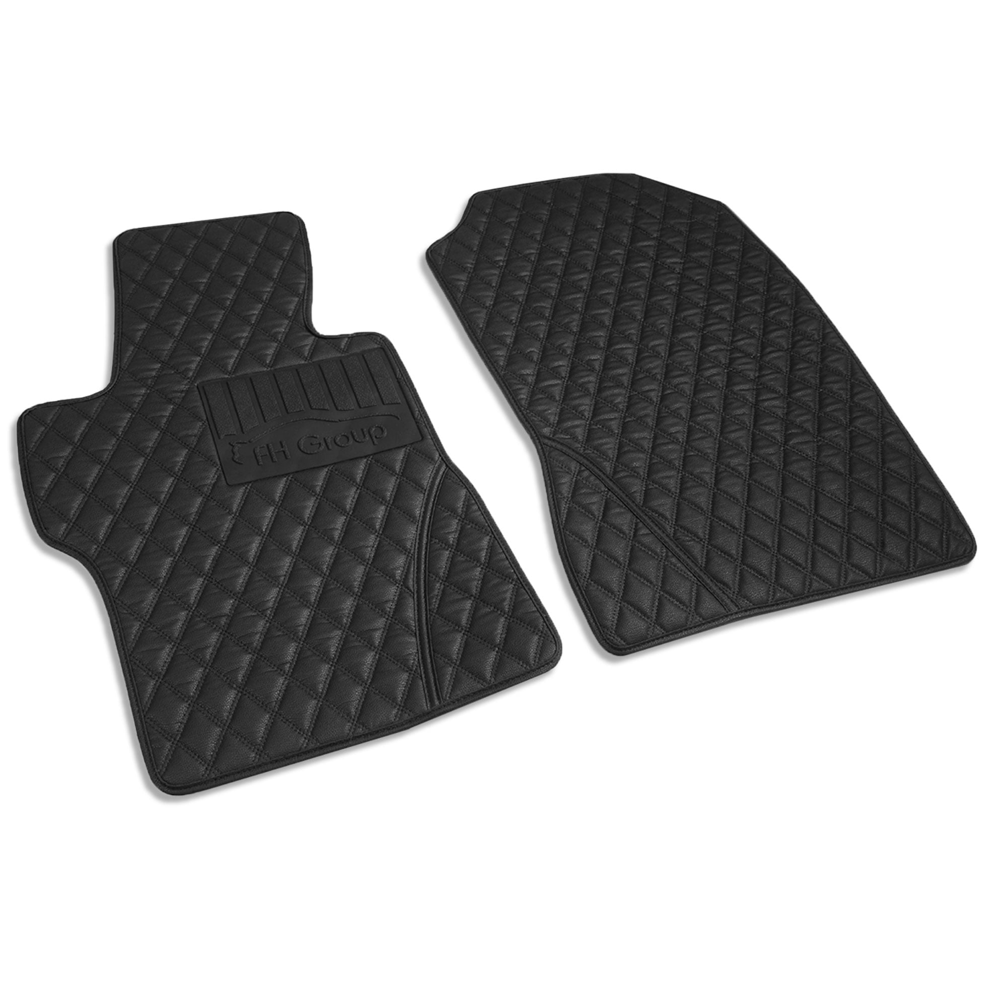 FH Group Honda Civic 20062011 Customfit Heavy Duty Faux Diamond Leather Car Floor Mats, Front