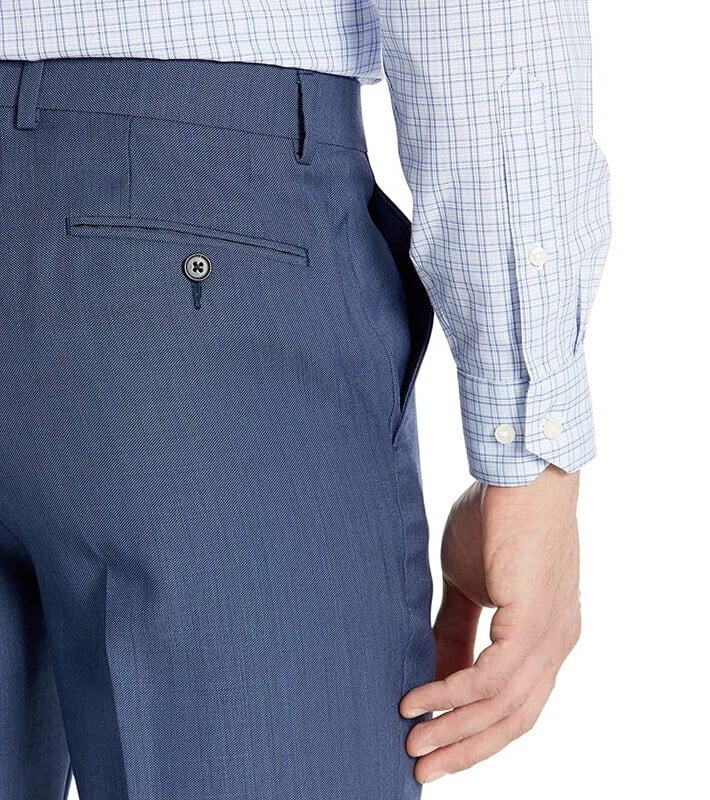 lauren ralph lauren men's classic-fit ultraflex stretch check dress pants Lauren Ralph Lauren Mens Classic Fit Dress Suit Pants Navy Plaid 32 x 30 main image 1