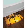 thumbnail image 2 of Tropical Bath Mat, Golden Tropical Sunset Coastal Theme Beach Coconut Trees Exotic Vacation Picture, Non-Slip Plush Mat Bathroom Kitchen Laundry Room Decor, 29.5 X 17.5 Inches, Gold Brown, Ambesonne, 2 of 2