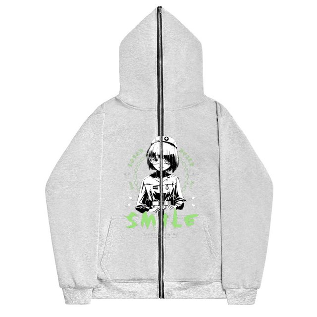 Sudaderas Y2K de chica oscura europea y americana para hombres y mujeres, sudaderas con capucha góticas para parejas, sudadera de Cremallera larga Harajuku