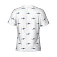 thumbnail image 6 of Vsdgher Party Shark Cute Print Men's Dry Fit Mesh Athletic Shirts Moisture Wicking Tennis T-Shirt Tops, 6 of 9
