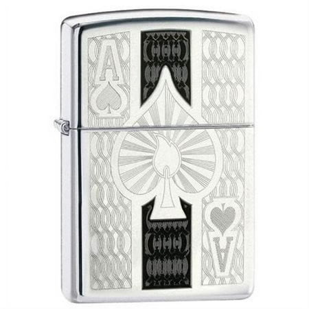 Zippo High Polish Chrome Spade Pocket Lighter