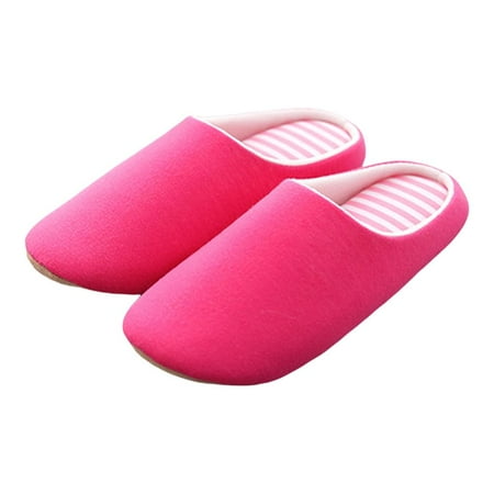 

Women s Memory Foam Slippers Comfort Knitted Cotton-blend Closed Toe House Shoes Indoor & Outdoor