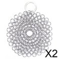 thumbnail image 1 of 2xChainmail Cleaner Cerámica Aplicaciones Amplias Acero Inoxidable Para El Hogar 4x4 Pulgadas Redondo, 1 of 8