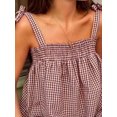thumbnail image 4 of Women  Sleeveless Plaid Casual Tank Top, Lightweight Summer Blouse For Daily Life, 4 of 8