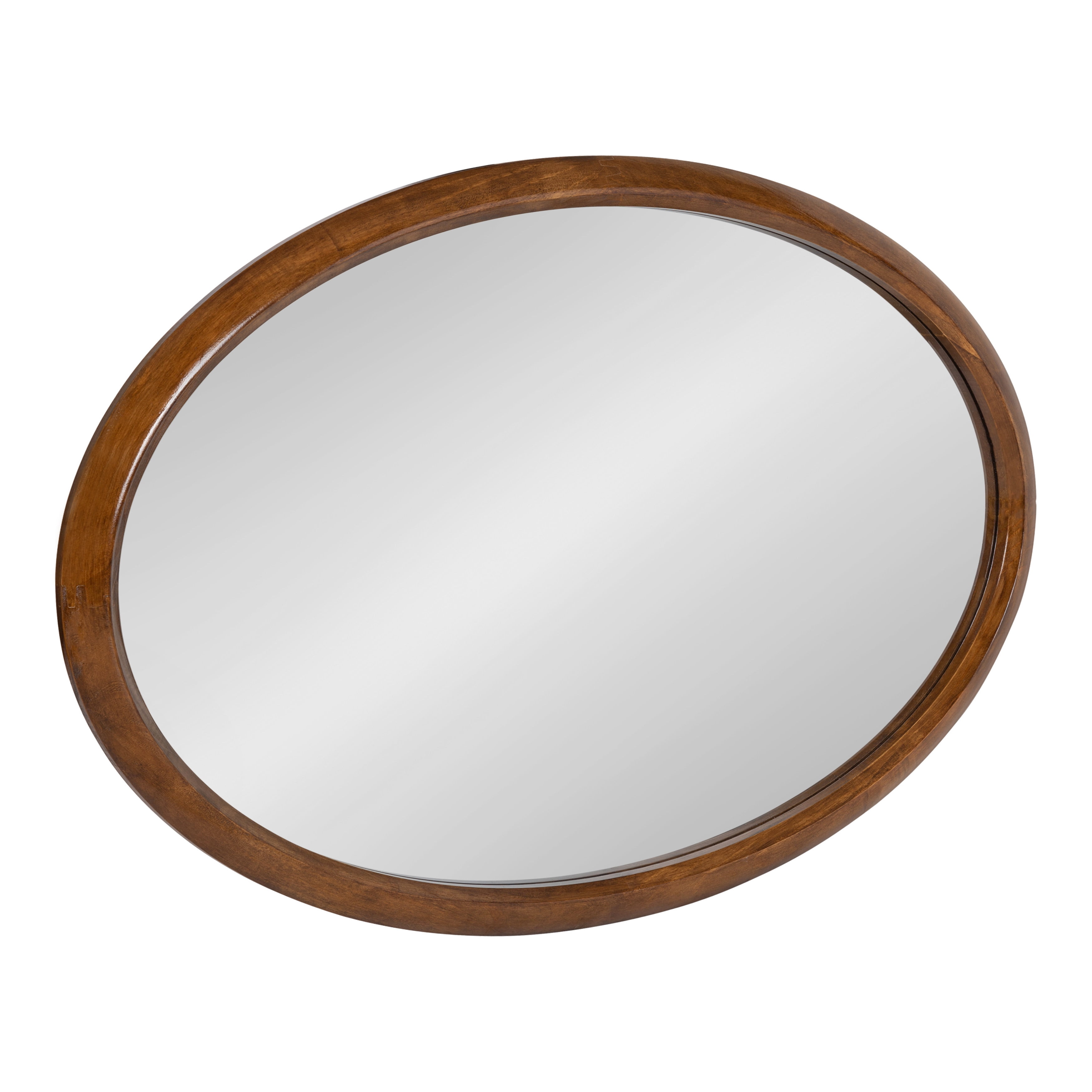 Kate and Laurel Pao Traditional Oval Wood Framed Wall Mirror, 24 x 36