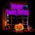 thumbnail image 3 of Letrero de neón Symone Welcome Foolish Mortals, color morado, 41 x 24 cm, 3 of 7
