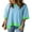 Sky Blue, variant on Loliuicca Women Short Sleeve T-Shirts Contrast Color Stripe Round Neck Shirts