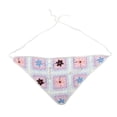 thumbnail image 4 of Unique Bargains 2 Pcs Triangle Bandana Knitted Turban Crochet Hair Scarf for Women White Purple Sky Blue, 4 of 5