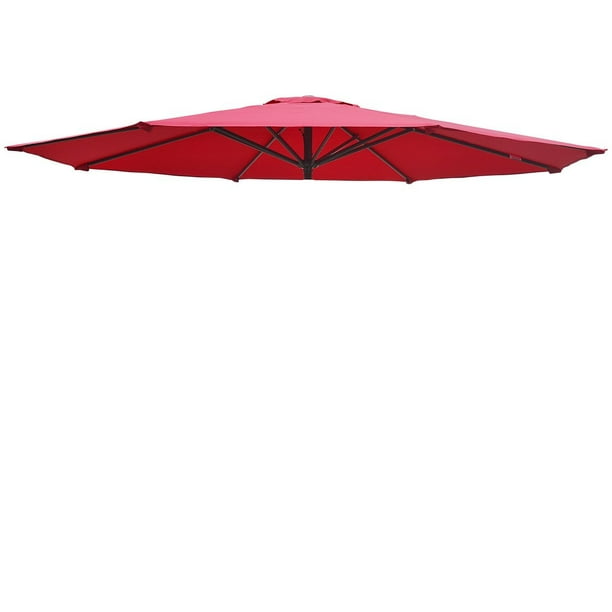 Replacement Patio Umbrella Canopy Cover For 9ft 8 Ribs Umbrella Burgundy Canopy Only Walmart Com Walmart Com