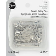 Dritz Curved Safety Pins, 40 Count