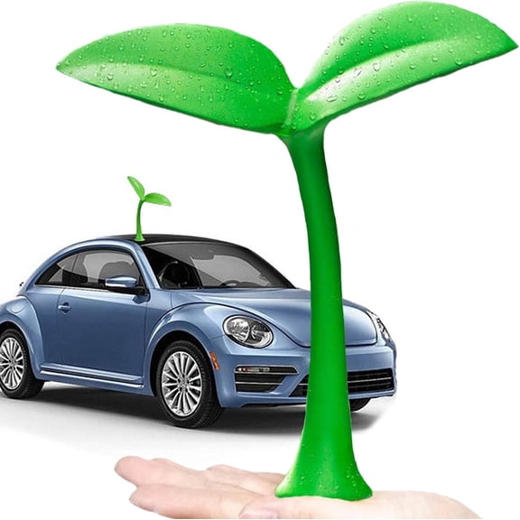 chasenew Car Roof Decoration Grass 3D Bean Sprout Sticker Bumper Hood Stickers Creative Funny Green Grass Bean Sprout Car Exterior Sticker Universal Car, Garden, Home
