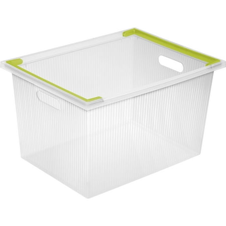Sterilite Deep Stacking Bin- Bamboo Grass, Set of 6