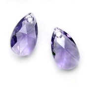 Crystal, #6106 Pear Pendant 16mm, 2 Pieces, Tanzanite