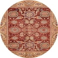thumbnail image 1 of Ahgly Company Machine Washable Indoor Round Abstract Lava Red Area Rugs, 8' Round, 1 of 7