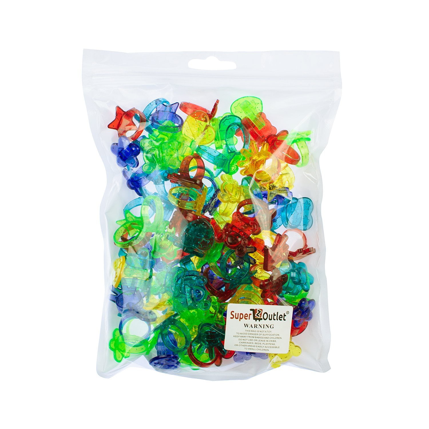 5pcs Colorful Plastic Diamond Rings Party Favor Toy Kids Party Bag