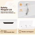 thumbnail image 3 of PAPROOS Kids Toy Box for Boys Girls, Wooden Toy Chest with Storage Bench and Safety-Hinged Lid, Modern Toy Storage Organizer for Playroom, Living Room, Toddler Room, White, 3 of 10