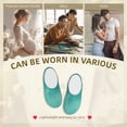 thumbnail image 7 of Daiia Teal Turquoise1 Print Women’s Fuzzy Slippers Memory Foam Lightweight House Shoes Cozy Loafer Flannel House Shoes-46/47, 7 of 7