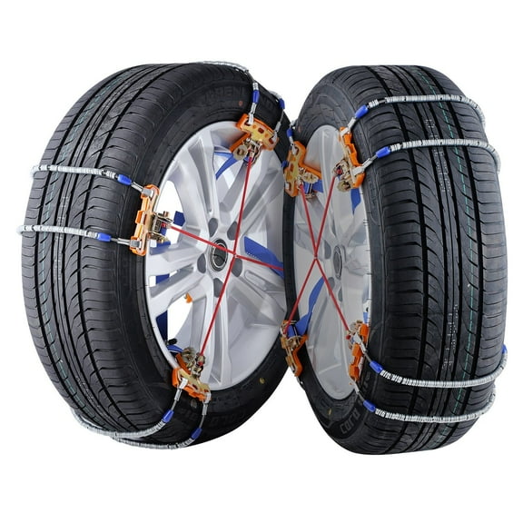 Heavy Duty 8-Piece Snow Tire Chains for 9.2-11.2in (235-285mm) Width - Cars, Trucks & SUVs