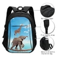 thumbnail image 3 of Balery Elephant Giraffe Mochila con carga USB para hombre y mujer - Mochila impermeable y antirrobo para portátil con puerto USB para viajes, trabajo, estudios y universidad, 3 of 7