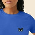 thumbnail image 5 of Dalix Butterfly Embroidered Cotton Relaxed Fit Short Sleeve Crewneck Tee Shirt Women in Royal Blue XS X-Small, 5 of 5