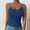 #030-Blue, variant on Womens Tops V Neck Ribbed Camisole with Built in Bra Pads Stretchy Slim Fit Tank Top for Daily or Layering Gift