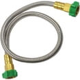 thumbnail image 6 of Meilimei 5FT Short Garden, Stainless Steel Leader Hose for Hose Reel, Leakproof Flexible Metal Water Pipe for Faucet Extension, Car Washing, Pet Cleaning, 6 of 9