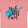 thumbnail image 4 of Inktastic Rock and Roll Lives with Blue Guitar Boys or Girls Baby T-Shirt, 4 of 5