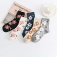thumbnail image 7 of YooGuoGuo 5/10 Pairs Vintage Floral Socks for Women, Combed Cotton Moisture-wicking Breathable Crew Socks, 7 of 7