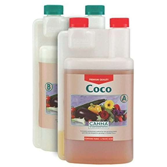CANNA Coco Coir A B 1, 5, 10L Veg & Flower Plant Food Base Nutrients Hydroponics (1 Litre)