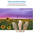 thumbnail image 5 of Sunflowers Under The Purple Sky Large Mouse Pads Rectangle Long Extended Big Stitched Edge Gaming Mousepad with Non-Slip Rubber Base for Desktop Laptop Keyboard 31.5 X 11.8 Inch, 5 of 6