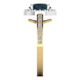 thumbnail image 3 of Clara Pucci 14K White/Yellow Gold Solid Gold LondonBlueTopaz Halo Anniversary Ring for Women - 1.86 cttw Round Cut, 3 of 8