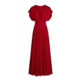 thumbnail image 5 of QUNYINEY Maxi Dresses for Women Wedding Guest Red Elegant Sleeveless Formal Cocktail Dresses V Neck Summer Party Slim Fit Evening Dresses, 5 of 8