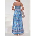 thumbnail image 5 of PRETTYGARDEN Womens Floral Maxi Dress Boho Casual Summer Spaghetti Strap Smocked Sleeveless Flowy Beach Vacation Dresses, 5 of 10