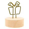 thumbnail image 1 of Card Clip Round Wood Base Picks Clip Card Clip Metal Photo Holder Wedding Table Number Memo Name Card Picture Picks Clip,Gift, 1 of 7