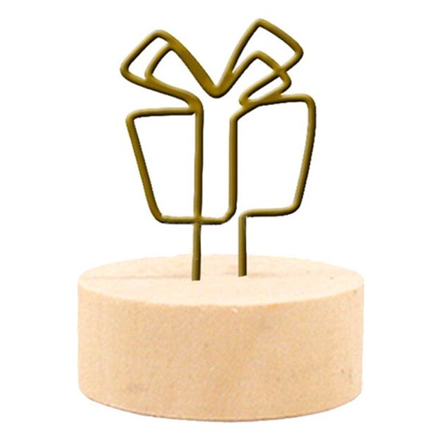 Card Clip Round Wood Base Picks Clip Card Clip Metal Photo Holder Wedding Table Number Memo Name Card Picture Picks Clip,Gift