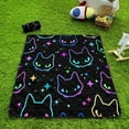 thumbnail image 2 of Cartoon Cat Outdoor Picnic Blankets Black Animals Waterproof Picnic Blankets 60x80 Inches Large Sandproof Beach Blanket Foldable Outdoor Blanket for Camping on Grass Picnic Mat, 2 of 6