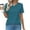 Navy, variant on ALLLIST Solid Womens Spring Tops Short Sleeve Crew Neck Brown Pleated Pullover Casual T-Shirts Casual Blouses for Women